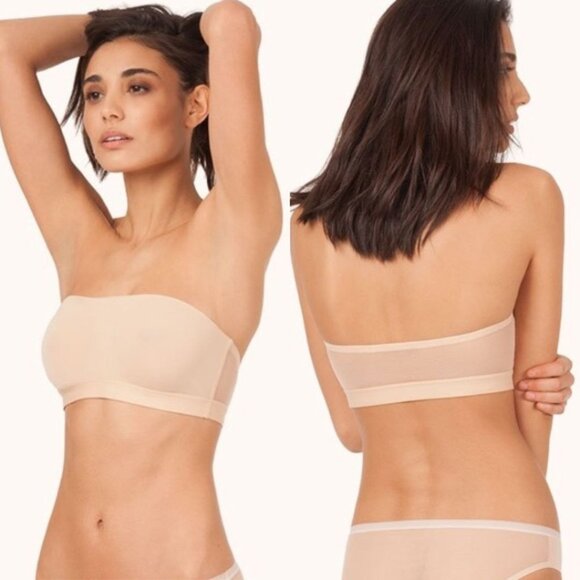 Lively Other - Lively Beige The Bandeau Strapless Bra T-Shirt Comfort Stay In Place Women's L